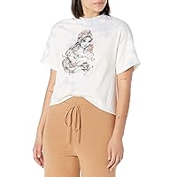 Disney Princess Beaute Flower Comp_xx Women's Fast Fashion Short Sleeve Tee Shirt
