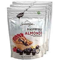 Dark Chocolate Raspberry Almonds - pack of 3