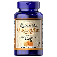 Puritan's Pride Quercetin Complex with Vitamin C, Supports Upper Respiratory Health, 100 ct