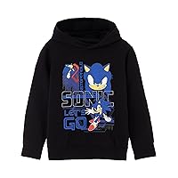 Sonic The Hedgehog Boys Black Hoodie | Sonic and 'Let's Go' Design | Cosy Hoodie for Sonic Adventures