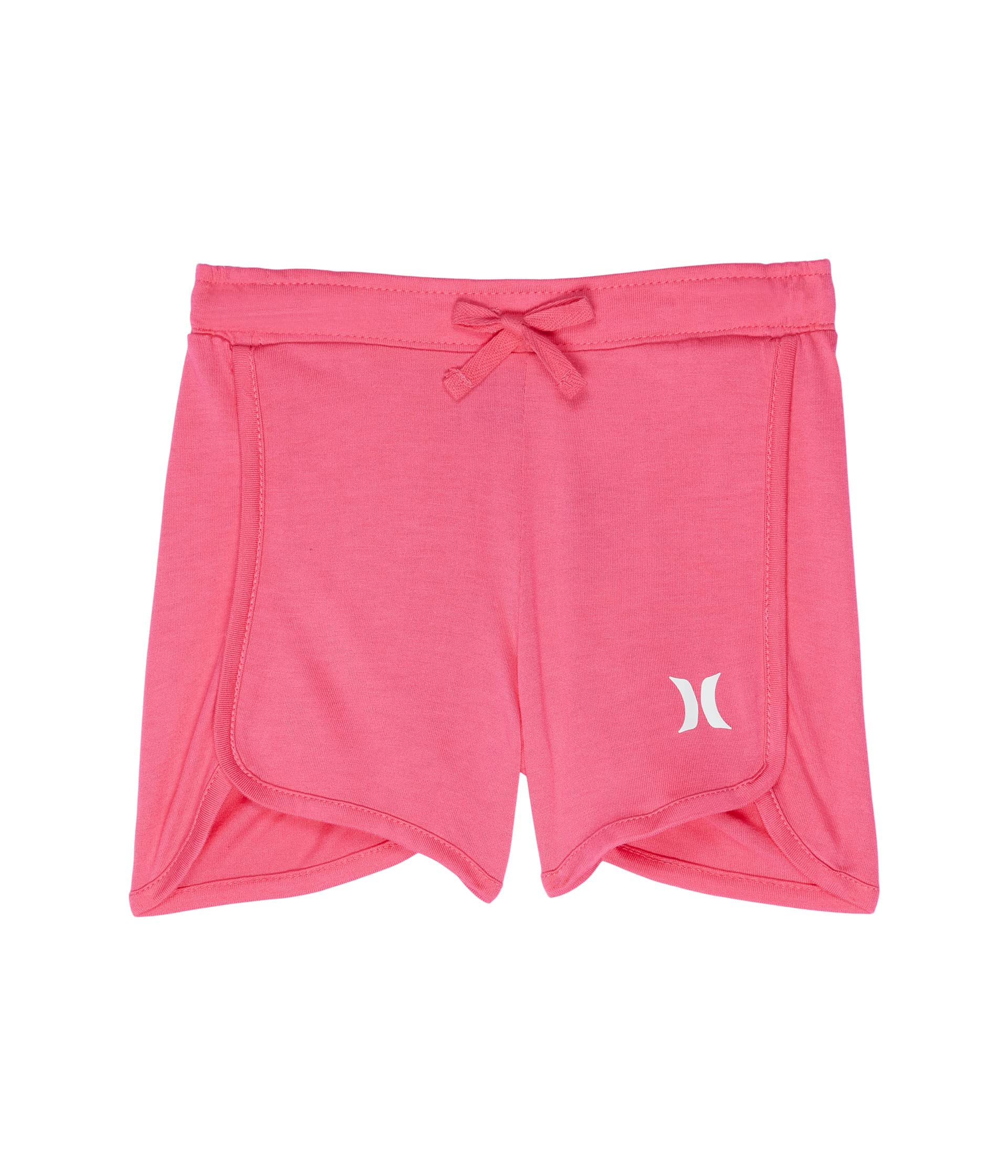 Hurley Girl's High-Waisted Shorts (Little Kids/Big Kids) Hyper Pink MD (10 Big Kid)