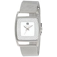 Charles-Hubert, Paris Women's 6942-W Premium Collection White Dial Mesh Band Watch