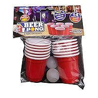 619025 Mini Beer Pong 1 Set Accessory, Red