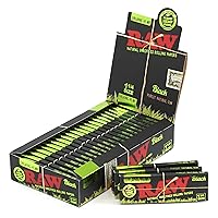 1 box - RAW Black Organic size 1 1/4 (78mm) rolling paper - 1200 papers