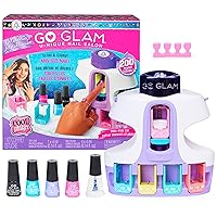 GO GLAM U-nique Metallic Nail Salon with 200 Icons and Designs, 4 Polishes, Stamper & Dryer, Nail Kit for Girls, Amazon Exclusive