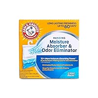 Arm & Hammer Hanging Moisture Absorber and Odor Eliminator, 16.1 oz., 6 Pack, Clean Burst, Moisture Absorbers for Closet and Small Rooms, Long-Lasting Freshness