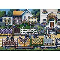 Buffalo Games - Dowdle - Amish Quilts - 300 Large Piece Jigsaw Puzzle for Adults Challenging Puzzle Perfect for Game Nights - Finished Size 21.25 x 15.00
