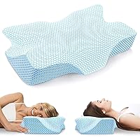 Anvo Cervical Pillow for Neck Pain Relief - Neck Pillows for Pain Relief Sleeping - Memory Foam Pillows for Neck and Shoulder Pain - Ergonomic Pillow for Side Back Stomach Sleeper - Firm