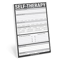 Knock Knock Self-Therapy , Checklist Note Pad for Step-by-Step Stress Relief (Gray), 6 x 9-inches