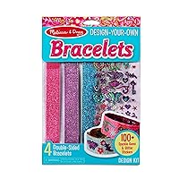 Design-Your-Own Bracelets With 100+ Sparkle Gem and Glitter Stickers - Kids Snap Bracelets, Jewelry Crafts For Kids Ages 4+
