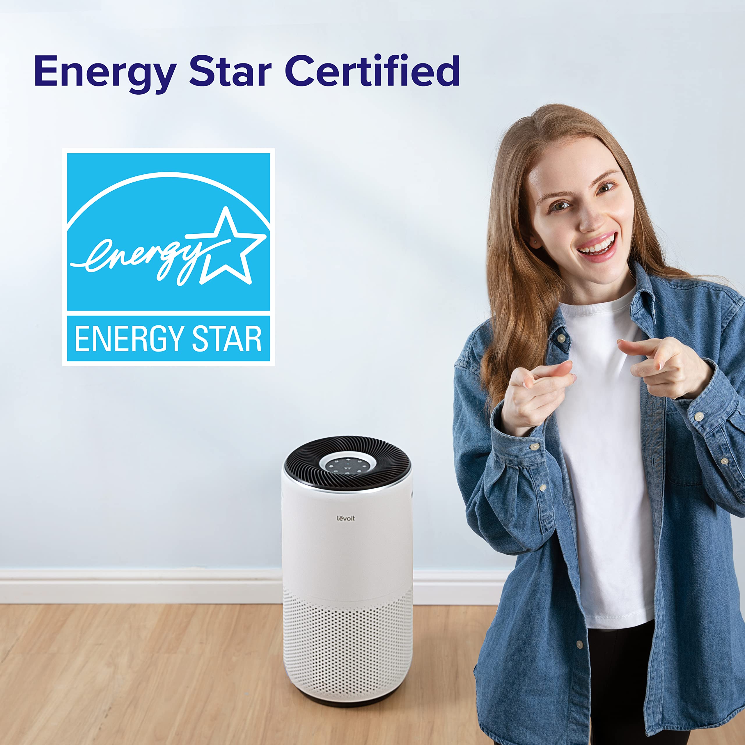 LEVOIT Air Purifiers for Home Large Room Up to 1980 Ft² in 1 Hr With Air Quality Monitor, Smart WiFi and Auto Mode, HEPA Filter Captures Pet Allergies, Smoke, Dust, Pollen, Core 400S, White