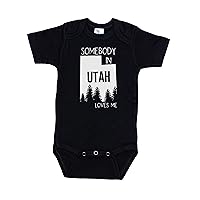 Somebody In Utah Loves Me, UT Baby Onesie, Gift For Newborn