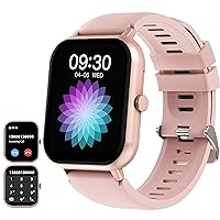 Smart Watch for Women Men Android iPhone,1.8” Smartwatch with Bluetooth Call(Answer/Make Call),Fitness Tracker with IP68 Waterproof,Heart Rate SpO2