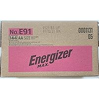 Energizer Max E91 AA Batteries - a case of 144 Counts AA Batteries - Made in The USA