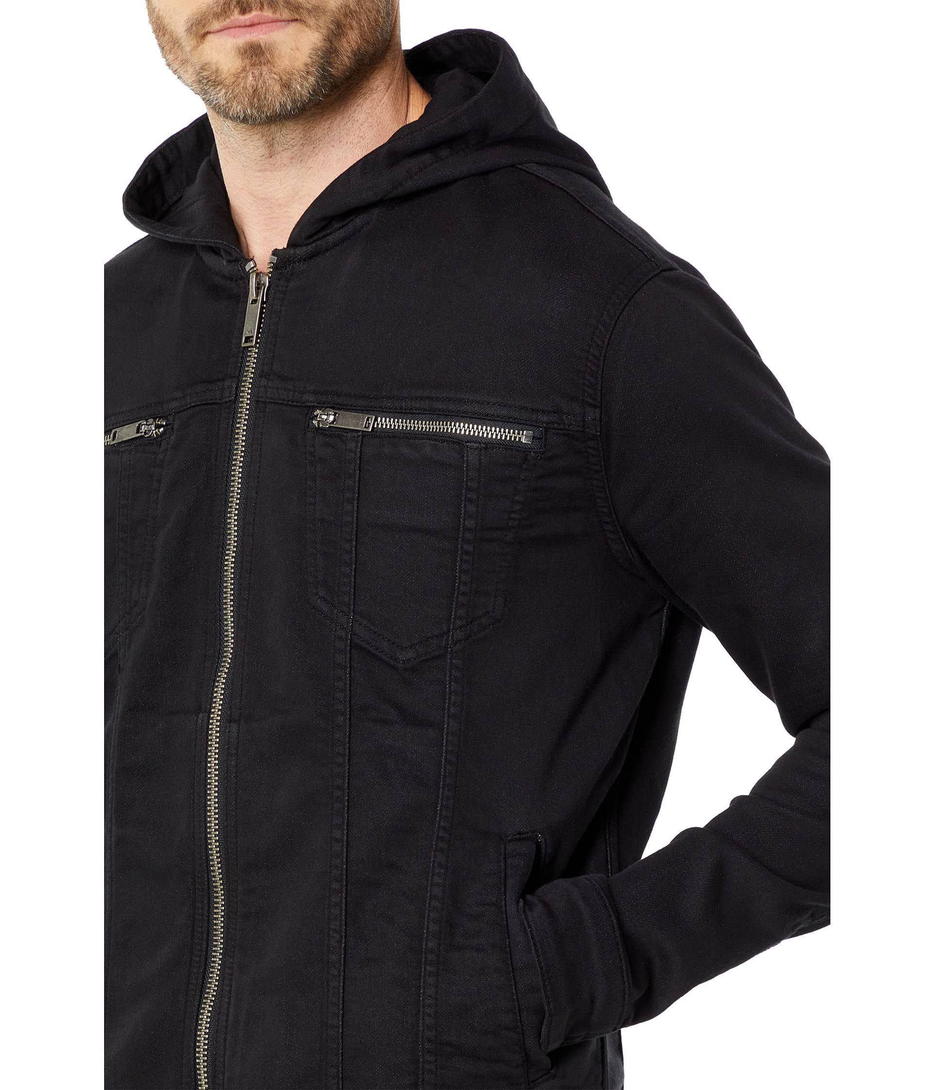 JOHN VARVATOS Men's Hooded Jean Jacket