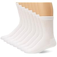 Medipeds Mens 8 Pack Diabetic Crew Socks