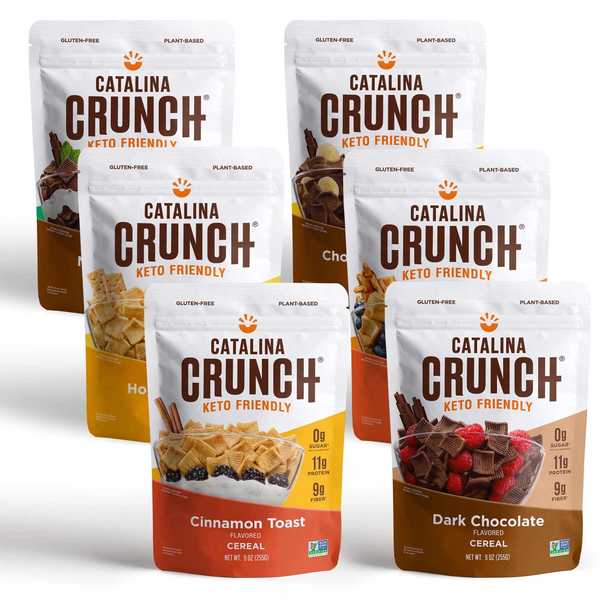 Catalina Crunch Keto Protein Cereal Variety Pack (6 Flavors) | Low Carb, Zero Sugar, Gluten Free, Fiber | Keto Snacks, Vegan Snacks, Protein Snacks | Keto Friendly Food