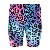 New Womens Leopard Camo Printed Stretchy Dance Active Gym Sports Cycling Shorts