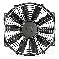 Trimline Reversible Electric Fan, Pusher-Puller Fan (116), Car Accessories, 16 Inches Black