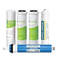 APEC Water Systems FILTER-MAX-ES100 100 GPD High Capacity Complete Replacement Filter Set For Essence Series Reverse Osmosis Water Filter System Stage 1-5
