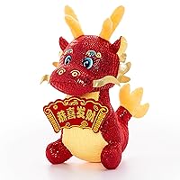 Lazada Chinese Lunar New Year Gifts 2024 Mascot Dragon Zodiac Stuffed Animal Toy Dragon Plush Toy Kung HEI Fat Choi 7