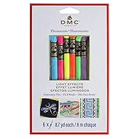 DMC Light Effects Floss Pack 8.7yd 6/Pkg, Fluorescent