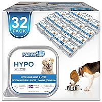 Forza10 Wet Hypoallergenic Dog Food, Lamb Flavor, Canned Sensitive Skin Dog Food, for Adult Dogs with Skin Issues, 32 Pack Case of 3.5 Ounce Each