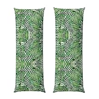 Banana Leaf Green Print Long Pillow Cover Pillow Case Decor,20x54 in Ultra Soft Pillowcase for Hair Skin