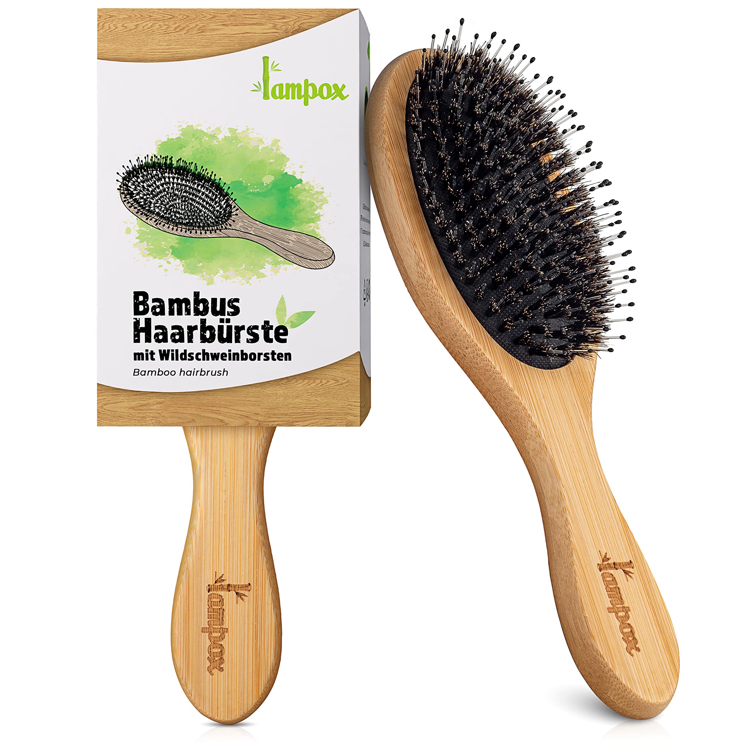 Mua Lampox® Bamboo Hair Brush with Boar Bristles Head Massage Hair Care  trên Amazon Đức chính hãng 2023 | Giaonhan247