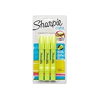 SHARPIE Accent Gel Highlightes, Fluorescent Yellow, 3 Highlighters (1780474)