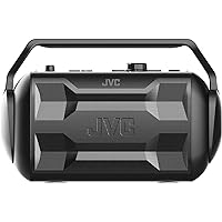 JVC Rover Portable Indoor/Outdoor Bluetooth Speaker, 30 Watts Powerful Sound, 30 Hours Battery, IPX4 Water Resistant, USB Port and Microphone/Guitar Input - XSS521PB (Black)