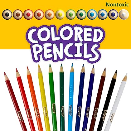 Crayola Colored Pencils, Assorted Colors, Pre-sharpened, Adult Coloring, 12 Count, Gift