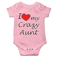 I Love My Crazy Aunt Cute Funny Baby One Piece Onesie Adorable Newborn Bodysuit