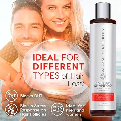 HairStem DHT Blocker Hair Growth Shampoo Products with Biotin, Saw Palmetto - Clinically Developed - Hair Loss Products Treatments- 10oz