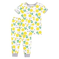 Organic Baby Baby Girls' Toddler Short Sleeve Tight Fit Sleepwear
