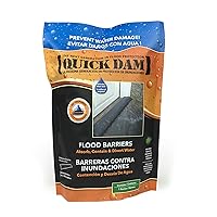 Quick Dam QD65-1 Water-Activated Flood Barrier-5 Feet-1/Pack, 5-ft, Black