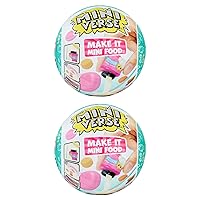 MGA's Miniverse Make It Mini Food Cafe Series 2 Mini Collectibles (Pack of 2), Mystery Blind Packaging, DIY, Resin Play, Replica Food, NOT Edible, Collectors, 8+