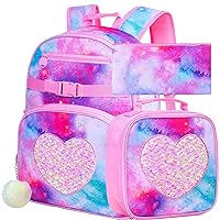 3PCS Backpack for Boys Girls, Unicorn Dinosaur Backpacks for Elementary Students, 16