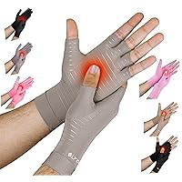 Arthritis Gloves, Anti-Slip for Women & Men, Typing and Fit for Carpal Tunnel Pain Relief Fingerless & Full Finger Glove