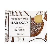 Coconut Cake Premium Bar Soap | Coconut Oil & Coconut milk Castile Soap - Eco-Friendly, Vegan, Hypoallergenic, All-Natural, Plant-Derived, Cold-Processed, Handmade in USA