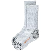 Merrell Kids' MOAB Hiking Midweight Cushion Crew Socks - Coolmax Moisture Management and Arch Support