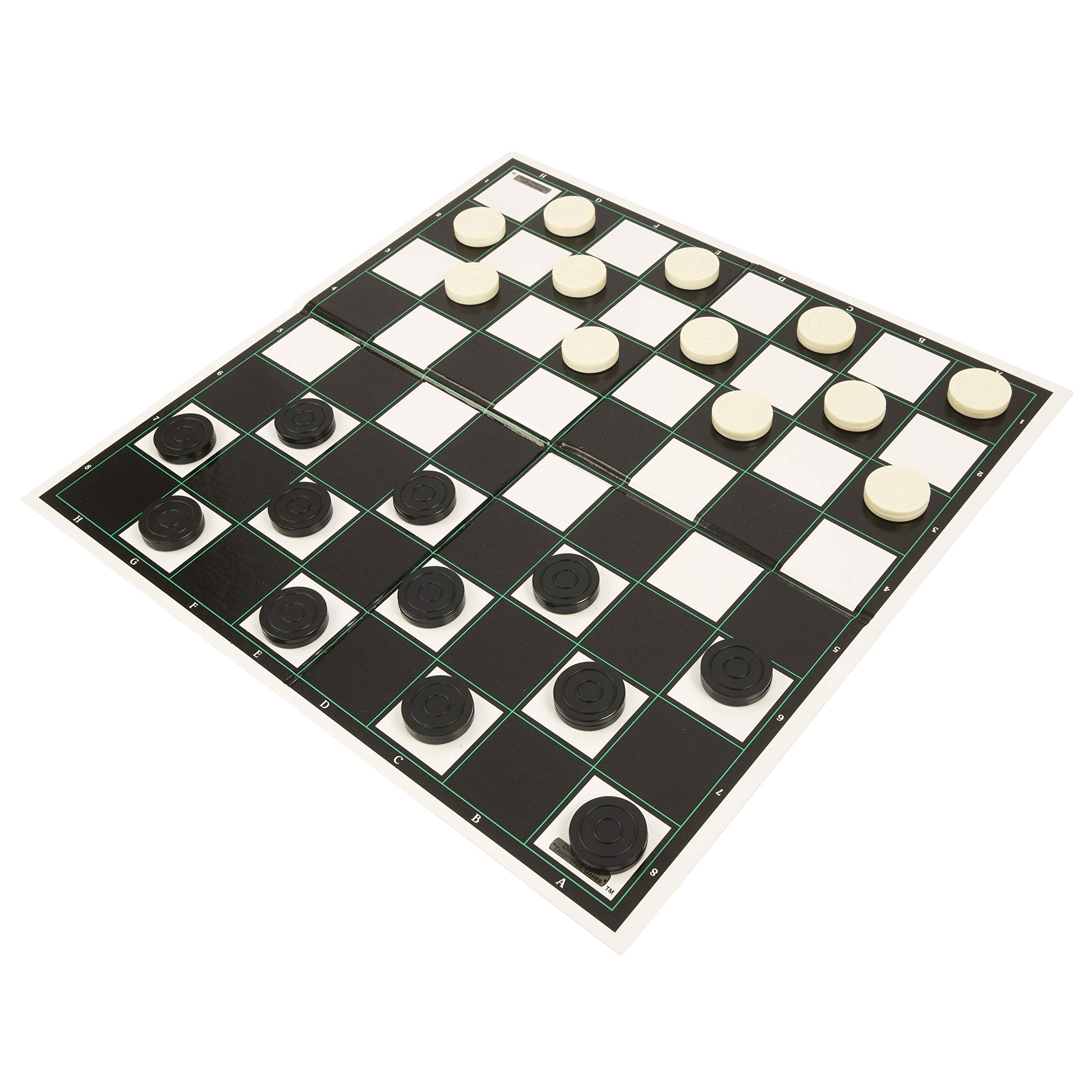 HTI Toys Traditional Games Draughts Set Board Game for Kids Adults