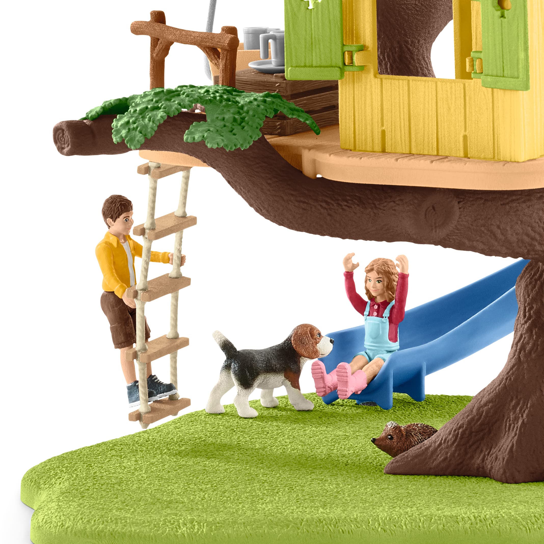 Schleich Farm World, Farm Animal Gifts for Kids, Adventure Tree House with Animal Figurines and Accessories 28-Piece Set, Ages 3+