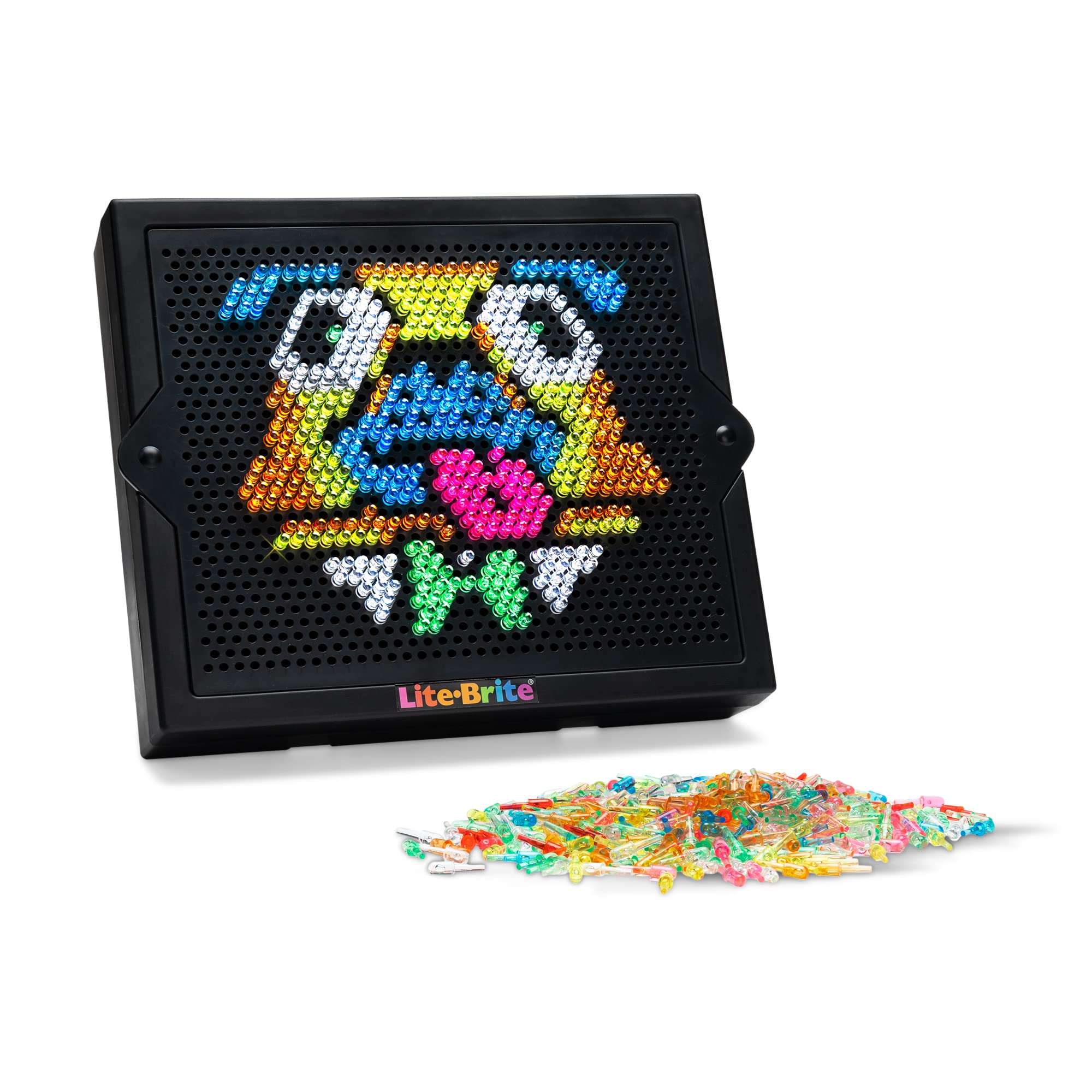 Lite Brite LED Max! Super Bright High Definition Incudes 650 Pegs, 12 Design Templates, Great Gift for Boys and Girls Ages 6 Years and Older, Amazon Exclusive, Create with Light