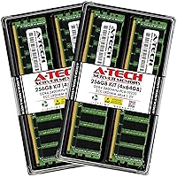 A-Tech 256GB Kit (4x64GB) DDR4 2400MHz PC4-19200 ECC LRDIMM 4Rx4 Quad Rank 1.2V Load Reduced DIMM 288-Pin Server & Workstation RAM Memory Upgrade Modules (A-Tech Enterprise Series)