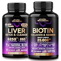 NUTRAHARMONY Liver Support Detox Blend & Biotin, Collagen Capsules