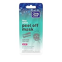 Deep Action Cleansing & Exfoliating Peel Off Face Mask with Activated Charcoal Oil-Free, 1 Single Use Mask