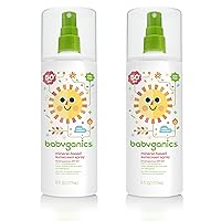 Babyganics Mineral-Based Sunscreen Spray, SPF 50, 6 fl oz - 2 Pack