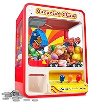 JOYIN Claw Machine Arcade Toy with LED Light & Adjustable Sound, Rechargable Dispenser Toys Mini Vending Machine for Kids - Perfect Christmas & Birthday Big Gifts for Kids, Ages 3+