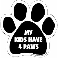Car Magnet- Paw-My Kids Have 4 Paws- 5.5
